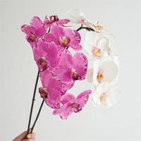 Orchidée Phalaenopsis Artificielle de Luxe de Haute Qualité, Nouveau Design, Fleurs Réalistes, Papillons, Noël, Nouvel An, Thanksgiving
