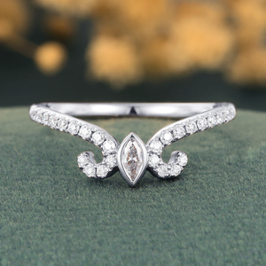 Élégant Vintage Art Déco 925 Bague en Argent Sterling Lab-Créé Diamant À La Main Élégant Déclaration Pièce En Vrac Produit - Product Image 5