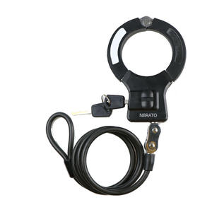 Câble antivol pour vélo en acier, menottes <span class=keywords><strong>de</strong></span> 1,1 m, câble pour vélo, scooter électrique pliable, serrure à clé avec menottes - Product Image 1