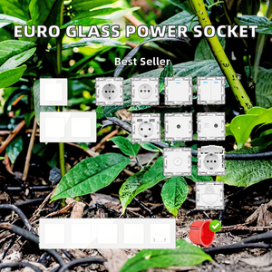 Module de commande à distance Wi-Fi pour interrupteur mural et prise de type 86 européen intégré, style allemand, avec panneau en verre blanc et fonction GFCI - Product Image 2