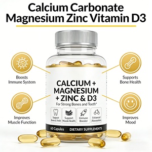 Capsules de <span class=keywords><strong>Vitamine</strong></span> D3 Calcium Magnésium Zinc de la Société State-owned Capital Ca Mg Zn, 100 000 UI, Complément pour le soutien articulaire et immunitaire, Calcium osseux, Magnésium, Zinc, <span class=keywords><strong>Vitamine</strong></span> - Product Image 2