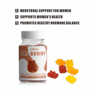 Complément alimentaire PMS Healthcare en gommes, collagène <span class=keywords><strong>marin</strong></span>, <span class=keywords><strong>bienfaits</strong></span> antioxydants, soulagement menstruel, biologique, sans gluten, végétalien, bonbons gélifiés - Product Image 2