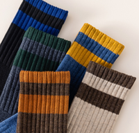 Chaussettes classiques personnalisées en gros, chaudes, confortables, respirantes, épaisses en tissu éponge, chaussettes thermiques pour hommes, chaussettes mi-mollet pour l'hiver quotidien