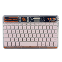 Teclado Inalámbrico BT Ultra Delgado de Plástico Ergonómico con Retroiluminación RGB de 78 Teclas con Interruptor de Tijera y Panel Táctil para PC/Tableta/Portátil