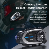Casque de moto Q29 avec interphone Bluetooth, caméra intégrée, enregistreur et partage de musique