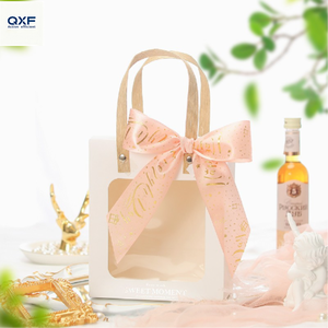 Chất lượng cao Giấy túi xách tay với cửa sổ bên ủng hộ quà tặng gói Túi Quà Tặng Túi xách tay với cửa sổ - Product Image 3