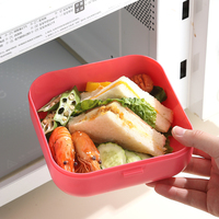 Boîte à lunch isotherme portable moderne rectangulaire sans BPA de 1000 ml à double compartiment, étanche et biodégradable, pour étudiants
