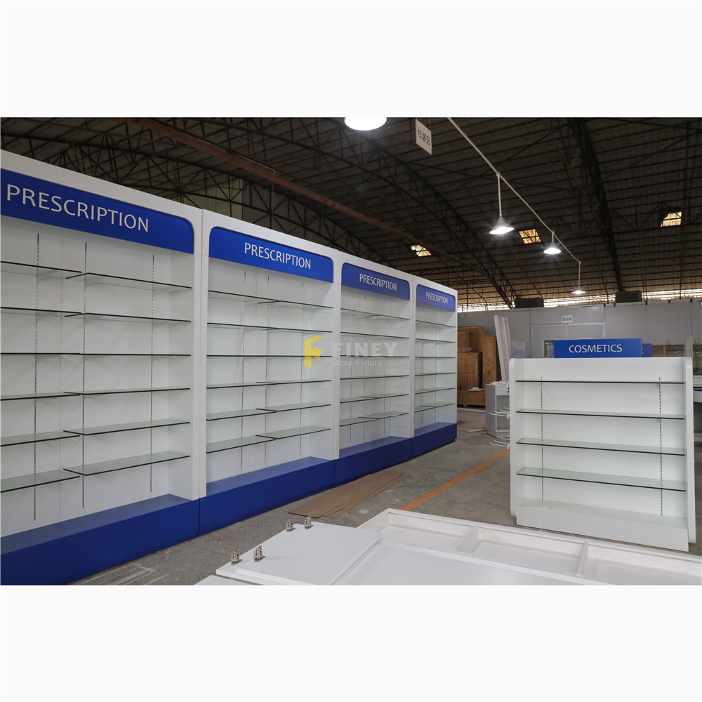 pharmacy shelves