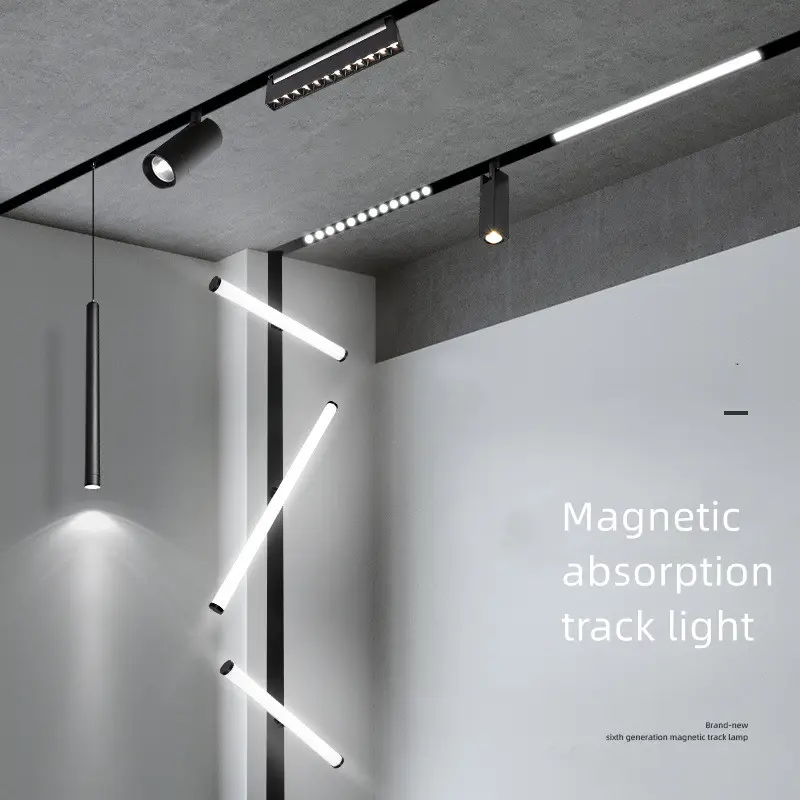 Verzonken Led Track Verlichting Magnetische Rail 9W 12W 24W 36W Track Licht Systeem Plafond Verzonken Magnetische Led Bar Track Licht