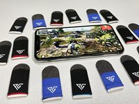 Ces manchons de doigts de jeu en fibre argentée bicolore de qualité e-sport sont hautement conducteurs et adaptés aux jeux comme PUBG et AOV.