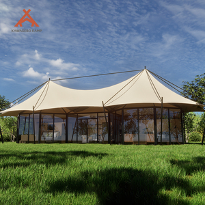 Tente de luxe Kawagebo <span class=keywords><strong>Kamp</strong></span> (KK) 52' x 20' en PVDF imperméable pour safari, glamping, resort et hôtel avec salle de bain - Product Image 1