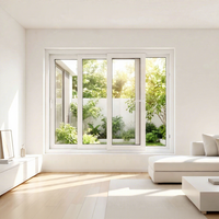 Fenêtres coulissantes modernes en PVC avec double vitrage NFRC, cadre fin en acier inoxydable, volet horizontal pliant, pour maison