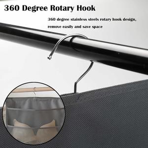 Bolsa de Almacenamiento de Tela Plegable Multifuncional de Doble Cara, Organizador Colgante para Armario con Gancho Metálico, Organizador de Doble Cara - Product Image 6