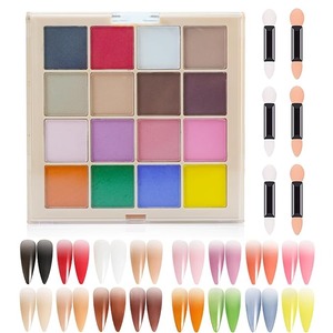 Pigmento Sólido de 16 Colores, Polvo Ultrafino para Arte de Uñas, Paleta de Polvos de Pigmento para Uñas - Product Image 1