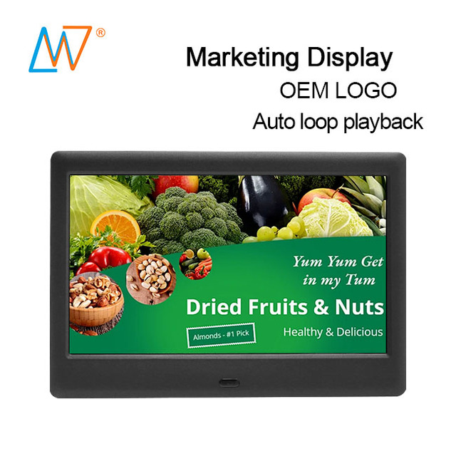 Small Size Mini 7 Inch New Moving Music Video Digital Photo HD Advertising Display Picture Frame TV