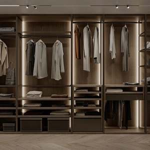 Luxury Modern Closets <b>Wardrobes</b> Island Cabinets Design Custom Bedroom Walking <b>Wardrobe</b> Closet System Set With Drawers - Product Image 3