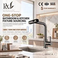 Collection de Robinetterie Complète pour Projets Hôteliers : Ensemble de Lavabo de Cuisine et Douche Encastrée Personnalisé en Acier Inoxydable Gris Anthracite