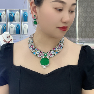 <span class=keywords><strong>Collana</strong></span> di <span class=keywords><strong>Gioielli</strong></span> da Sposa Vintage di Alta Gamma con Ciondolo <span class=keywords><strong>Rubino</strong></span> Colorato di Grandi Carati, Catena per Abito da Sera, Splendida e Vistosa - Product Image 1