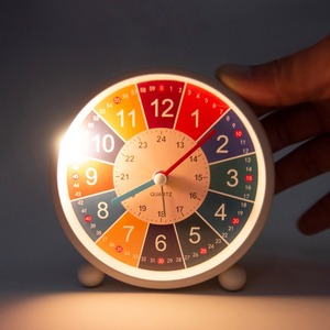 2024 nouvelles horloges créatives décoration enfants se réveillent <span class=keywords><strong>veilleuse</strong></span> lever du soleil table de bureau intelligente réveil éducatif pour les enfants - Product Image 3