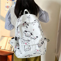 Mochila de Moda Pacha con Estampado de Anime, de Nailon, Unisex, para Estudiantes de Secundaria y Preparatoria, Suave, de Gran Capacidad, Transpirable y Duradera