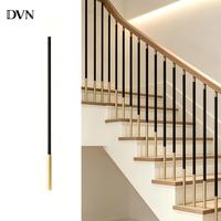 Balustre d'escalier DVN Australie, style minimaliste, plaqué or, rond, en fer, creux, pour balustrade d'escalier en métal