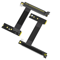 Adaptador de cable elevador de expansión GPU M.2 NVMe Key M a PCI-E 16X con alimentación de 12V y 4 pines (dirección izquierda) de aleación de aluminio en stock