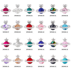 Charmes en métal 3D pour ongles Nail Planet, pierres précieuses roses, vertes, bleues, brunes, pierres cosmiques, strass en verre pour ongles - Product Image 2