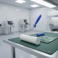 OEM Reinraum-Bestseller 4-Zoll-Bodenwalze, Industrielle Kleberolle, PE-Bürste, Waschbare Fusselreinigungsrolle