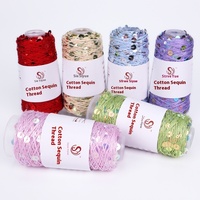 Silk Joy Blended Yarn Factory Wholesale 3+6 Hand-Knitted Yarn Spool with Large & Small Sequins Cross-Border Yarn Ball