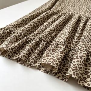 <span class=keywords><strong>Vestito</strong></span> in Cotone per Bambine con Stampa Leopardata, Maniche Lunghe, Stile Principessa a Linea A - Product Image 3