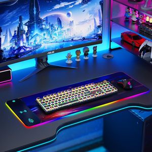 Không dây sạc RGB Chuột chơi game Pad 10W LED Chuột Mat tùy chỉnh Non-Slip máy tính Bàn phím Thảm chơi game PC máy tính xách tay bàn - Product Image 1