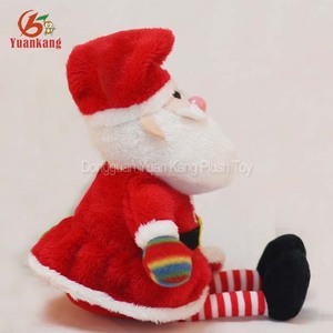 Traditional Christmas Series Santa Claus Plush Doll Skis Xmas Ornament Decoration Stand-Up Stuffed Animal <b>Toy</b> Traditional - Product Image 5