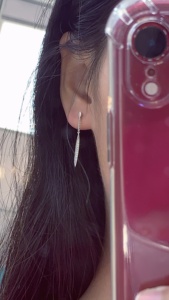 Pendientes de moda con borlas y circonitas, imitación de perlas, chapados en oro certificado, aleación de estaño, silicona, unisex, para fiesta - Product Image 5