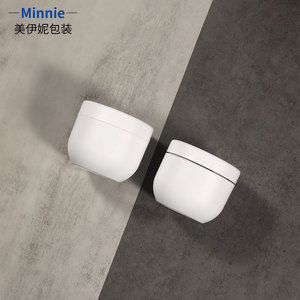 Pot en PP blanc Minnie 500g, rond, à large ouverture avec couvercle à vis, pour crème visage et emballage de masques - Product Image 1