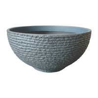 Pot de fleurs décoratif pour jardin extérieur, grand pot en plastique recyclé, pot de fleurs en forme de lotus