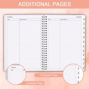 Calendario mensile accademico di Planner di cartone Premium 120GSM 18 mesi gennaio 2025-Jun 2026 lavoro scolastico mensile per schede regalo tascabile - Product Image 5