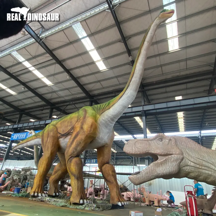 Outdoor Exhibition Big Size Animatronic Brachiosaurus Dinosaurs