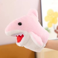 Marionnette à main Little Shark transfrontalière, jouet en peluche à bouche mobile, cadeau interactif pour farces