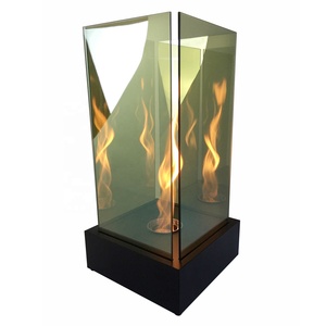 Chimenea tornado de bioetanol de pie con gran vidrio templado - Product Image 4