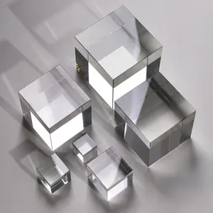 Fabrik Großhandel K9 optischer Kristallwürfel virulente Größen blankier Kristallblock für Lasergravur