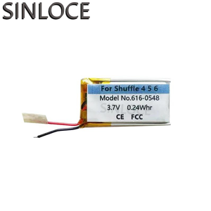 Batterie lithium polymère de remplacement 616-0548 616-0150 pour <span class=keywords><strong>iPod</strong></span> <span class=keywords><strong>Shuffle</strong></span> 4ème, 5ème et 6ème génération A1373, batterie interne pour lecteur MP3 - Product Image 1