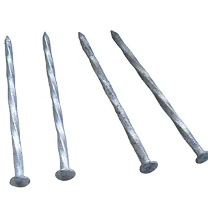Hot dip galvanized 3 4 5 6 7 8 9 10 11 12 inch spiral spike nails real factory low price