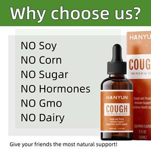 Suplemento líquido inmune para la tos de mascotas Hanyun para perros, cuentagotas, soporte alimenticio, alivia la tos y las sibilancias, comida húmeda - Product Image 4