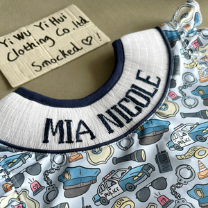 Yihui Smocking Design Boutique Abbigliamento Estivo per <span class=keywords><strong>Ragazze</strong></span>, Set Ispirati alla Cura della Pelle con Motivo Cartoon, Stile Casual con Collo a O - Product Image 3