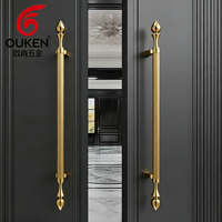 Poignées de porte vintage de luxe en aluminium brossé, poignée de porte moderne en laiton, tirette de tiroir pour quincaillerie de meubles de cuisine