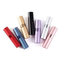 Vaporisateur en métal échantillon personnel 10ml voyage facile à remplir rotatif étiquette privée parfum personnalisé peint décante bouteilles de parfum 10ml