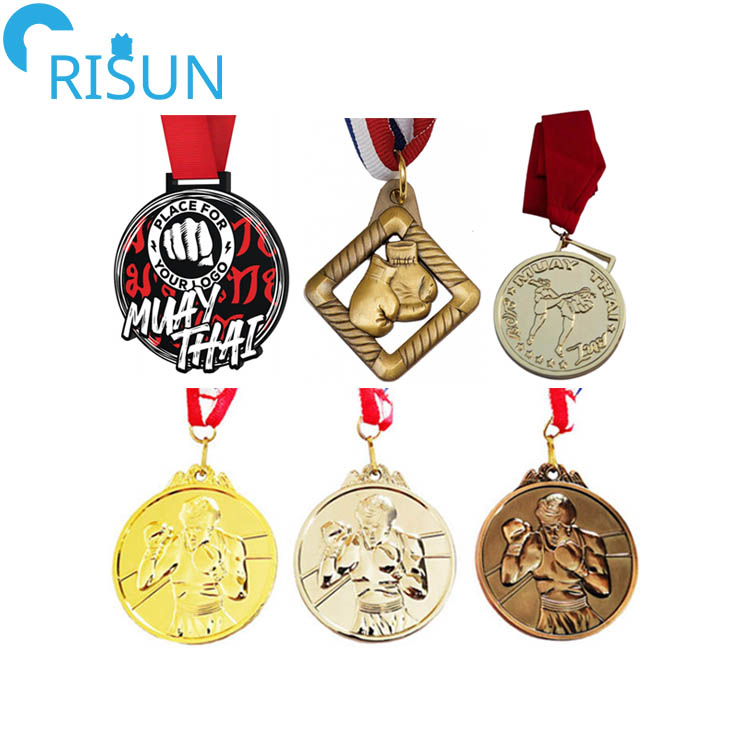 Manufacture Customized Pugilism Thai boxing Muay Thai Medal Medalla Medallion Award Custom Muay Thai Medals