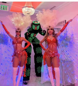 Funtoys Night Club Party Performance Wear <strong>Rave</strong> Bar LED Luminous Flash Suits <strong>Men</strong> <strong>Clothing</strong> LED Dance Tron Robot Costume - Product Image 1