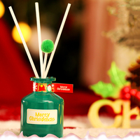 Boîtes cadeaux d'aromathérapie de Noël à marque privée très vendues, bougies parfumées de luxe en cire de soja et ensemble cadeau de diffuseur de roseaux