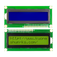 Komponen Elektronik KUONGSHUN Chip AIP31066 LCD1602 5V 16x2 Layar LCD Backlight Biru/Kuning Hijau Modul IIC/I2C untuk SPLC780D